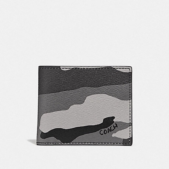 COACH MEN ID BILLFOLD WALLET WITH CAMO PRINT - Picture 1 of 1